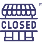 Storefront with 'CLOSED' sign